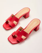 Aziel Vegan Leather H Strap Mules