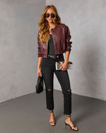 Black % Mcguire Super Stretch High Rise Distressed Denim-1