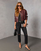 Black % Mcguire Super Stretch High Rise Distressed Denim-1