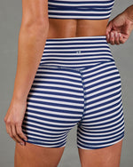 Chic Dash Striped Biker Shorts