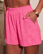 Coastline Cutie Embossed Terry Seashell Shorts