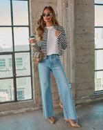 Gentle Evening Striped Cardigan