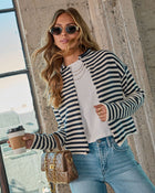 Gentle Evening Striped Cardigan