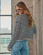 Gentle Evening Striped Cardigan