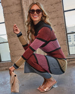 Bold Hues Colorblock Midi Sweater Dress