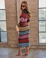 Bold Hues Colorblock Midi Sweater Dress
