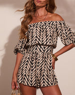 Mosaic Dreams Geometric Off The Shoulder Romper