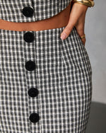 Loxley Lane Tweed Plaid Midi Skirt