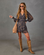 Martina Floral Wrap Mini Dress