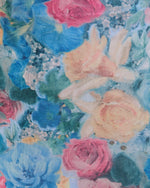 Daylight Dance Floral Mesh Asymmetric Hem Maxi Dress