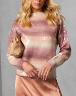 Sweet Agenda Knit Striped Sequin Sweater