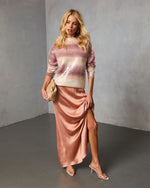 Sweet Agenda Knit Striped Sequin Sweater