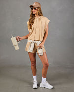 Street Society Drawstring Mid Rise Sweat Shorts