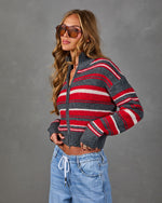 Suzy Wool Striped Knit Cardigan