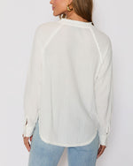White % Summer Chill Cotton Button Down Top-4