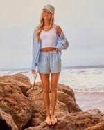 Harbor Lights Striped Drawstring Shorts