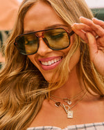 Citrus Light Aviator Tortoise Sunglasses