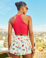 Red % Cardinal Ribbed Racerback Brami-4