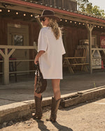 Champagne Cowgirl Cotton Graphic Short Sleeve Tee