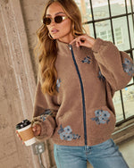 Noellen Embroidered Fleece Standard Jacket