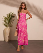 Wishful Bloom Tropical Print Maxi Dress