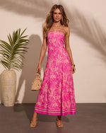 Wishful Bloom Tropical Print Maxi Dress