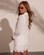 Daytime Muse Cotton Eyelet Blazer