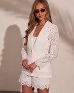 Daytime Muse Cotton Eyelet Blazer