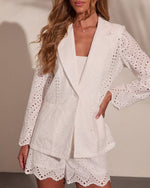 Daytime Muse Cotton Eyelet Blazer