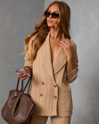 Cuddle Me Double Breasted Knit Sweater