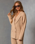 Cuddle Me Double Breasted Knit Sweater