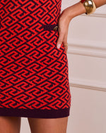 Night Refresh Abstract Mini Sweater Dress