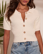 Shore Light Knit Short Sleeve Sweater