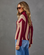 Nomi Contrast Striped Turtleneck Sweater
