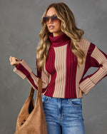 Nomi Contrast Striped Turtleneck Sweater
