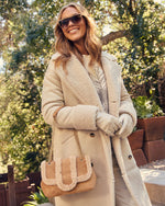 Hutson Suede Faux Fur Trim Shoulder Bag