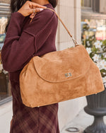 Janice Faux Suede Shoulder Bag