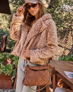 Celia Quilted Faux Suede Shoulder Bag