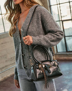 Freyah Vegan Leather Charm Top Handle Bag