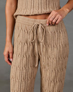 Luxe Embrace Cable Knit Drawstring Joggers