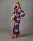 Flower Child Floral Mesh Maxi Dress