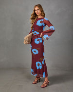 Flower Child Floral Mesh Maxi Dress