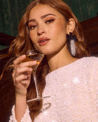 Levey Velvet Bow Chandelier Earrings