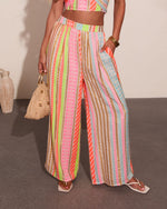 Sunkissed State Striped Abstract Wide Leg Pants