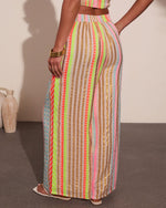 Sunkissed State Striped Abstract Wide Leg Pants