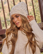 Remy Cable Knit Pom Pom Beanie