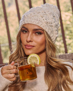 Remy Cable Knit Pom Pom Beanie