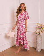 Eternal Bloom Floral Wrap Midi Dress