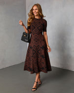 Rooted Season Paisley Midi Sweater Dress