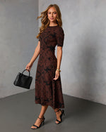 Rooted Season Paisley Midi Sweater Dress